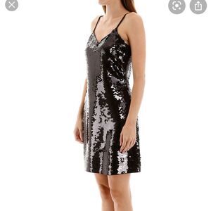 MICHAEL KORS sequins mini dress in Black. Size Medium.  NWT